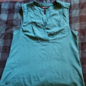 BCBGMaxAzria Sleeveless Turquoise Blouse